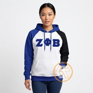 GREEK TREASURES Sudadera con Capucha de Invierno de Alta Calidad para Mujer, de la Hermandad Zeta Phi Beta, 100% Algodón, Personalizable, 500g, Forro Polar Transpirable - Product Image 3