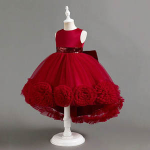 Vestido de Fiesta Elegante para Niñas al por Mayor con Falda de Tul Abullonada y Cinturón de Lentejuelas, Vestidos Formales de Princesa para Cumpleaños y Bodas - Product Image 3