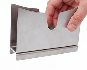 Porta Servilletas Metálico Hecho a Mano, Diseño Elegante, Acabado Plateado, Perfecto para Decoración de Cocina, Comedor y Accesorios de Mesa - Product Image 2