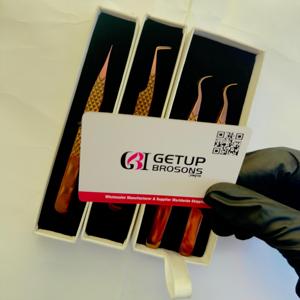 แหนบต่อขนตา GETUP BROSONS IMPEX รุ่น Hook/Boot90/Straight Isolation สีโรสโกลด์/ทอง  ปลายโลหะพลาสม่า  ความแม่นยำสูง  ปลายเรียบ 10 มม. - Product Image 6