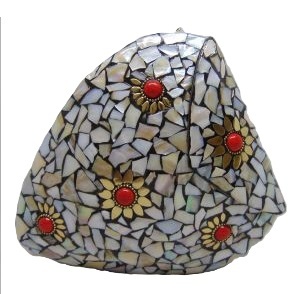 Pochette Cœur Perlée Faite à la Main avec Miroir, Porte-Monnaie à Fermoir, Coque Métallique, Patch en Pierre, Sac Cadeau Saint-Valentin, Décoration, Pochette de Soirée - Product Image 6