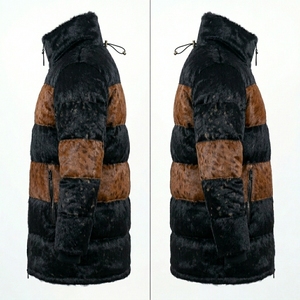 Chaqueta de Invierno para Hombre, Estilo Parka, con Parches, de Piel Sintética de Lujo, Gruesa, Resistente al Viento, para Uso Diario - Product Image 3