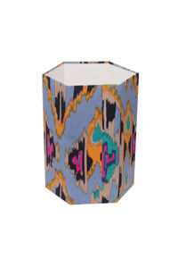 Poubelle décorative recouverte de tissu faite à la main, corbeille à déchets moderne imprimée, poubelle pour la maison ou le bureau, panier de rangement - Product Image 3