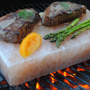 Placa de sal del Himalaya 100% natural de alta calidad, tallada a mano, ecológica, para cocinar y asar, bloque de roca salina con bandeja. - Product Image 2