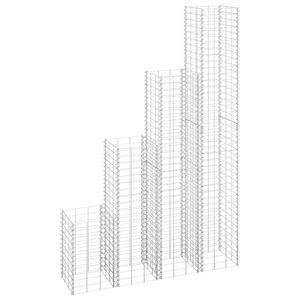 เตียงยก4ชิ้น11.8 "x 11.8" x 19.7 "/39.4"/59.1 "/78.7" เหล็กภูมิทัศน์และดาดฟ้า - Product Image 1