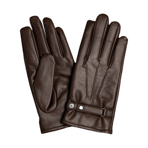 Gants en cuir tactiles à prix de gros, longueur poignet, thermiques, chauds, décontractés, pour l'hiver, non doublés, noirs, pour usage quotidien en extérieur - Product Image 1