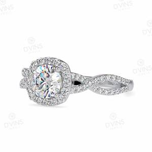 D'vins Jewels แหวนหมั้นเพชรสีทอง18K สำหรับผู้หญิงได้รับการรับรองมาตรฐาน IGI - Product Image 4