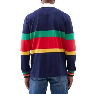 เสื้อโปโลรักบี้ทรงโอเวอร์ไซส์สำหรับผู้ชาย ผ้าฝ้ายเนื้อหนัก 240 GSM แบบหลายชิ้นต่อชุด แขนยาว ถักทอ สำหรับทุกเพศ - Product Image 5