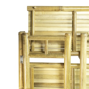 Étagère pliante en bambou de style vintage, gain de place pour l'expédition, 4 niveaux, avec roulettes, revêtement écologique - Product Image 3