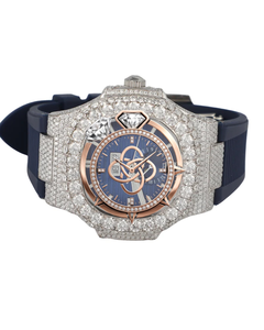 Reloj de Lujo para Hombre con Logotipo Personalizado, Moissanita VVS, Completamente Adornado con Diamantes - Product Image 1