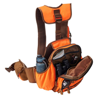 Gilet de chasse orange vif avec poches pour gibier de montagne, maille respirante, poches cargo, sac à dos tactique hybride, vente en gros