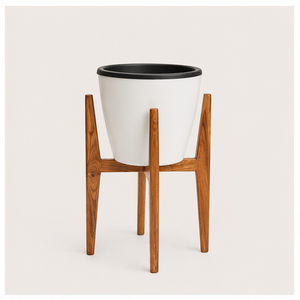 Support de plantes en bois massif moderne fait main pour l'intérieur, support de pot de fleurs pour salon, présentoir de plantes - Product Image 2