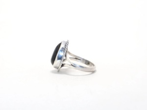 925 Sterling Silver <b>Black</b> Onyx Bezel <b>Ring</b> Natural Gemstone Classic Wedding <b>Ring</b> <b>for</b> <b>Men</b> & Women - Product Image 5