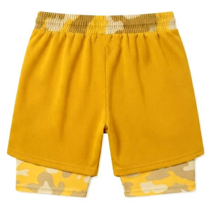 Nouveaux shorts de sport pour hommes, personnalisés, solides, décontractés, doublés, à double couche, avec poches, séchage rapide, athlétiques, 2 en 1, pour la salle de sport - Product Image 4