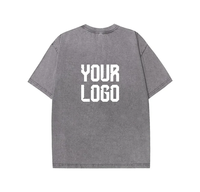 Camiseta Vintage Personalizada para Hombre, Estilo Oversize con Hombros Caídos, Harajuku, Tejido Grueso 100% Algodón, Streetwear Hip Hop