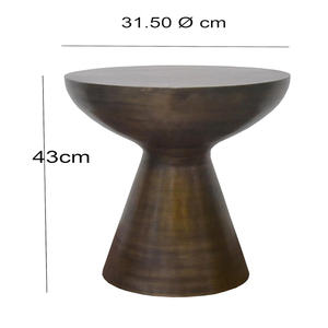Hand-Crafted Aluminum Casted <b>Side</b> <b>Table</b> Antique Brass Martini Metal <b>Side</b> <b>Table</b> - Product Image 3