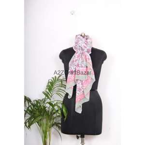 Wholesale 100% Cotton Digital Print Floral Solid Color Beach Sarong Pareo Bikini Cover <b>Wrap</b> Scarf Soft Handmade Eco-Friendly - Product Image 3