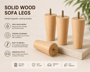 Solid Wood Round Legs for Modern Furniture Durable Easy-to-Attach <b>Sofa</b> Feet for <b>Sofa</b> Bed Coffee <b>Table</b> Couch for Workshop Use - Product Image 3