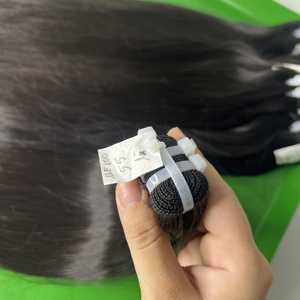 ผู้ผลิตเวียดนาม Qhair ขายส่งเรียบ 100% คุณภาพสูงดิบผมสีดํากระดูกตรงคู่ดึงมัดจาก Qhair - Product Image 2