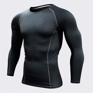 2026 Wholesale Sublimation <b>Shirt</b> BJJ <b>Mens</b> Rashguards Beach Long Sleeve Surfing Rash Guard Sport <b>Compression</b> Training Wear - Product Image 4