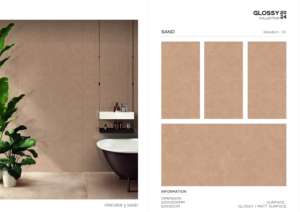 Carreaux de porcelaine aspect design, finition brillante et mate, 60x120cm, 600x1200mm, format 24x48, pour une utilisation élégante sur les murs et sols intérieurs. - Product Image 3