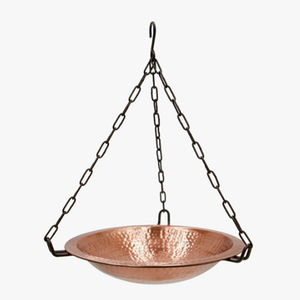 14-in Solid <b>Copper</b> Hanging <b>Birdbath</b> for Bird Lovers Outdoor Seed Tray bowl and wild bird Bath Hot Sale Premium <b>Copper</b> Bird Bath - Product Image 1