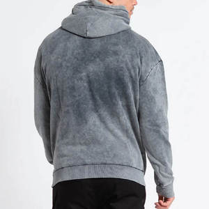Sweat-shirt à capuche unisexe surdimensionné en coton délavé à l'acide, style vintage streetwear, vente en gros personnalisée - Product Image 5