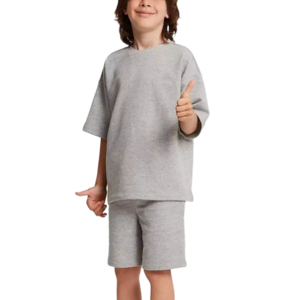 Conjuntos de Camiseta y Pantalones Cortos de Dos Piezas Personalizados de Buena Calidad para Niños y Niñas, Conjuntos de Ropa de Verano al por Mayor, Conjunto de Ropa Casual a la Moda - Product Image 5