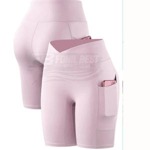 Pantalones Cortos Deportivos de Cintura Alta para Mujer, Ajustados, de Secado Rápido, Transpirables, para Ciclismo y Fitness, con Bolsillos, Estilo Pantalón, en Spandex/Nylon - Product Image 5