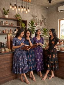 Boutique Wholesale 2026 Autumn New Fashion Round Neck Casual Long Sleeved Chiffon <b>Women's</b> <b>Dress</b> - Product Image 2
