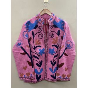Bohemian TNT Suzani Cotton Embroidered Short <b>Jacket</b> Windproof and Breathable Floral Design Coat Gift for Her/Mom - Product Image 6