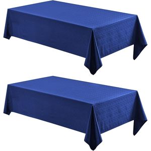 Set di 2 Tovaglie Rettangolari 60x84 Pollici, Resistenti all'Acqua, Antipiega, Effetto Lino, Lavabili, Tessuto Decorativo per Tavoli - Product Image 1