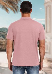 Camisas de Golf Personalizadas para Hombre, Transpirables, con Logotipo Bordado en la Parte Delantera, 100% Algodón, Antiarrugas, Manga Corta, Venta al Por Mayor de Fábrica - Product Image 2