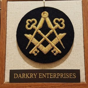 Écusson brodé à la main en fil de bullion pour insignes maçonniques, étoile maçonnique en fil d'or, blason personnalisé pour blazer, ornement d'uniforme - Product Image 6