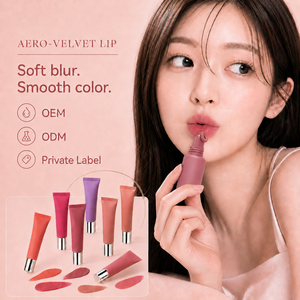 Tinte Labial de Terciopelo OEM ODM en Tubo, Maquillaje Labial Mate Suave y Ligero, Color Uniforme, Fórmula Personalizada - Product Image 1