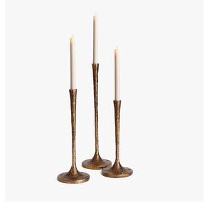 Portavelas acanalado de metal, candelabros decorativos altos para bodas - Product Image 3
