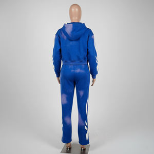 Ensemble de survêtement rose à capuche 2026 pour homme, streetwear, pantalon de survêtement long avec imprimé étoiles et toile, en polyester respirant, pour l'automne - Product Image 4