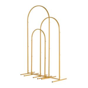 Arco de Boda de Hierro Forjado Dorado de Tres Piezas (5.9ft+4.9ft+3.9ft) - Product Image 4