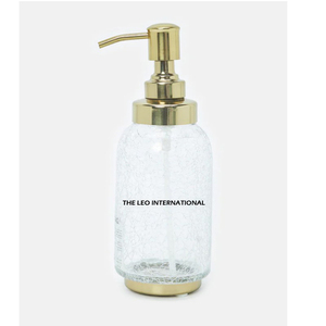 Newly Designed Upgraded Pump Type Transparent Liquid Container Golden Lid Stainless Steel <b>Soap</b> Dispenser - Product Image 1