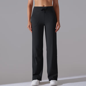 Nuevos Pantalones de Yoga Anchos con Bolsillos para Mujer, Transpirables, para Entrenamiento Físico, Deportivos, con Cintura Elástica - Product Image 4