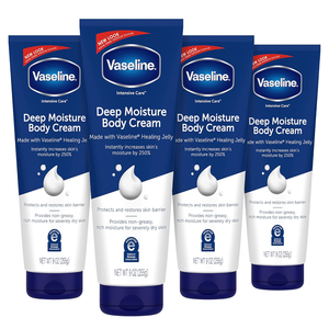Vaseline Intensive Care Crema Corporal Hidratación Profunda, Paquete de 4, Vaselina Curativa con Vitamina E, 9 oz, para Piel Seca y Suave - Product Image 1