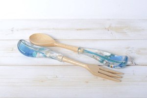 Bamboo salad spoon fork serving set reusable eco friendly utensils for salad <b>pasta</b> fruit and dining table decor - Product Image 6