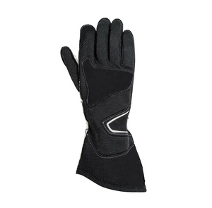 Gants de course à doigts entiers en nylon antidérapants, compatibles écran tactile, pour extérieur, unisexe, design à empiècements noirs, fermeture à enfiler - Product Image 6