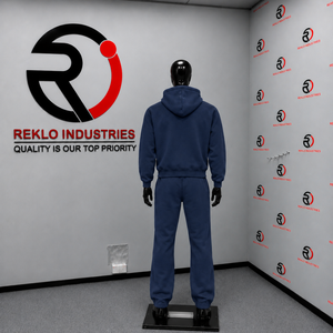 Conjunto Deportivo de Forro Polar Azul Marino para Hombre, Sudadera con Cremallera Completa y Pantalones Jogger, Ropa Deportiva Informal de Invierno, Venta al Por Mayor, Fabricante OEM - Product Image 4