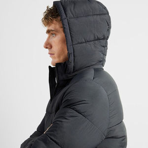 2026 Parka longue noire à capuche pour homme, respirante, OEM, de qualité supérieure, matelassée à bulles, personnalisée, effet brillant, confortable - Product Image 5