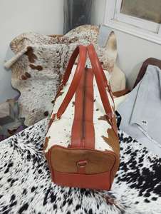 Sac de voyage de week-end en cuir véritable grande capacité avec fermeture éclair, léger et portable LHODB-0139 - Product Image 4