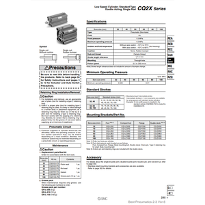 Pièces pneumatiques de cylindre CQ2XA32-20DC à basse vitesse SMC Pneumatics - Product Image 3