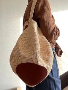 Crochet Raffia Tote <b>Backpack</b>: <b>Large</b> Boho Beach Bag with <b>Leather</b> Accents - Product Image 3
