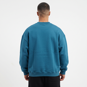 Sudadera Oversize para Hombre al por Mayor, de Algodón, con Hombros Caídos, Logotipo Personalizado, Color Liso, Estilo Urbano, Suministro OEM ODM - Product Image 4