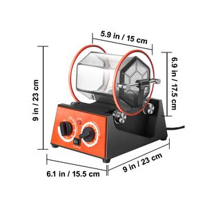 Mini polisseuse rotative, capacité 6,6 lb/3 kg, minuterie 0-60 minutes, 5 vitesses, machine rotative pour le polissage des bijoux et des métaux - Product Image 4